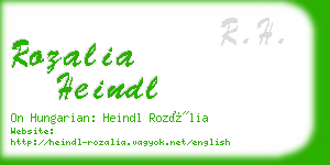 rozalia heindl business card